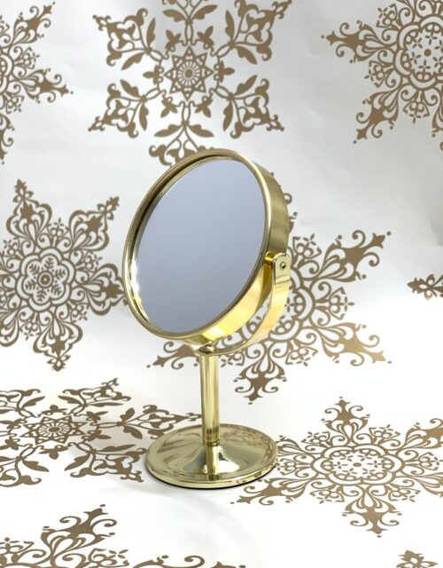 Rose Gold Round Table Mirror- Dual side